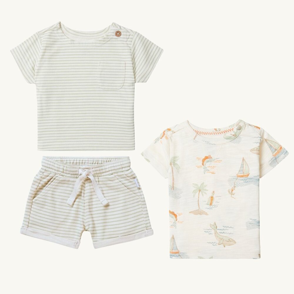 NWT - ORGANIC premium brand sage summer set​​​​